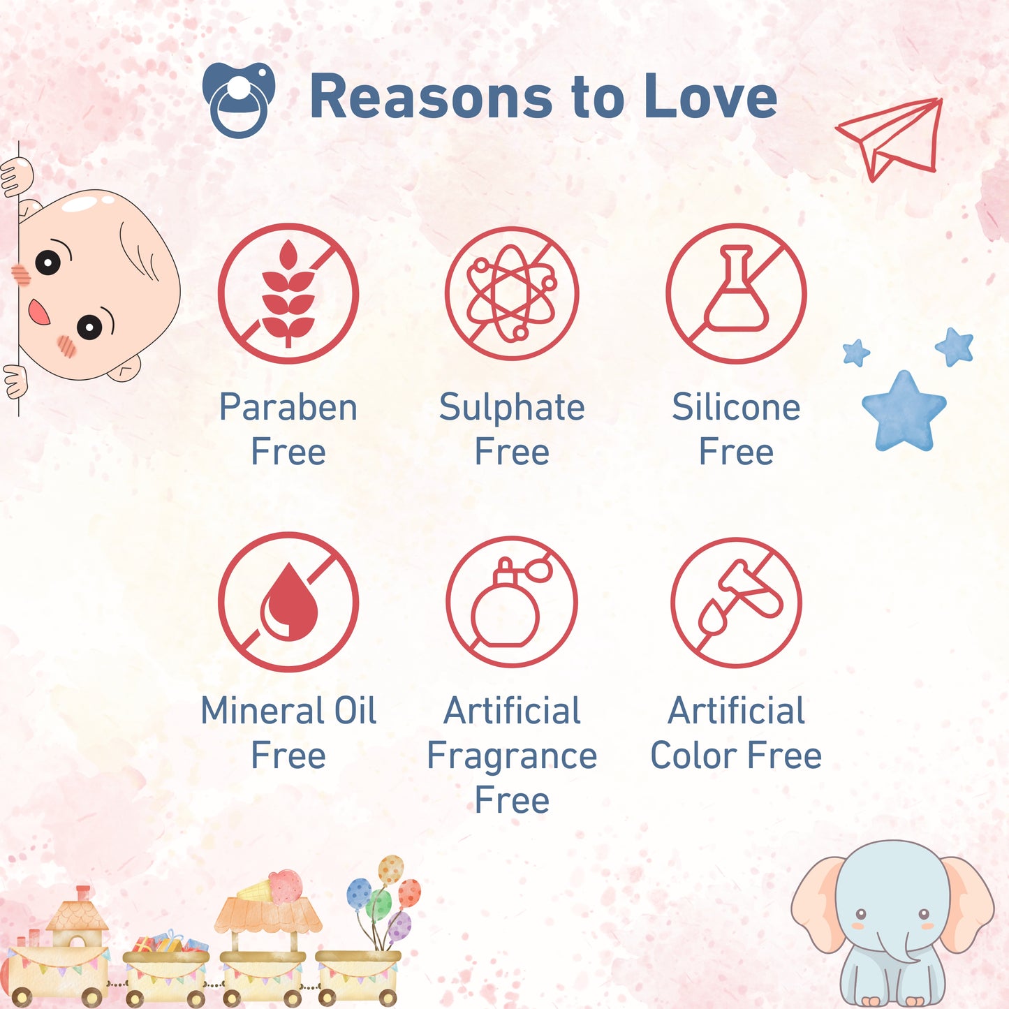 Natural baby products for gentle care, including body wash, lotion, and massage oil, made with organic, chemical-free ingredients for sensitive baby skin.