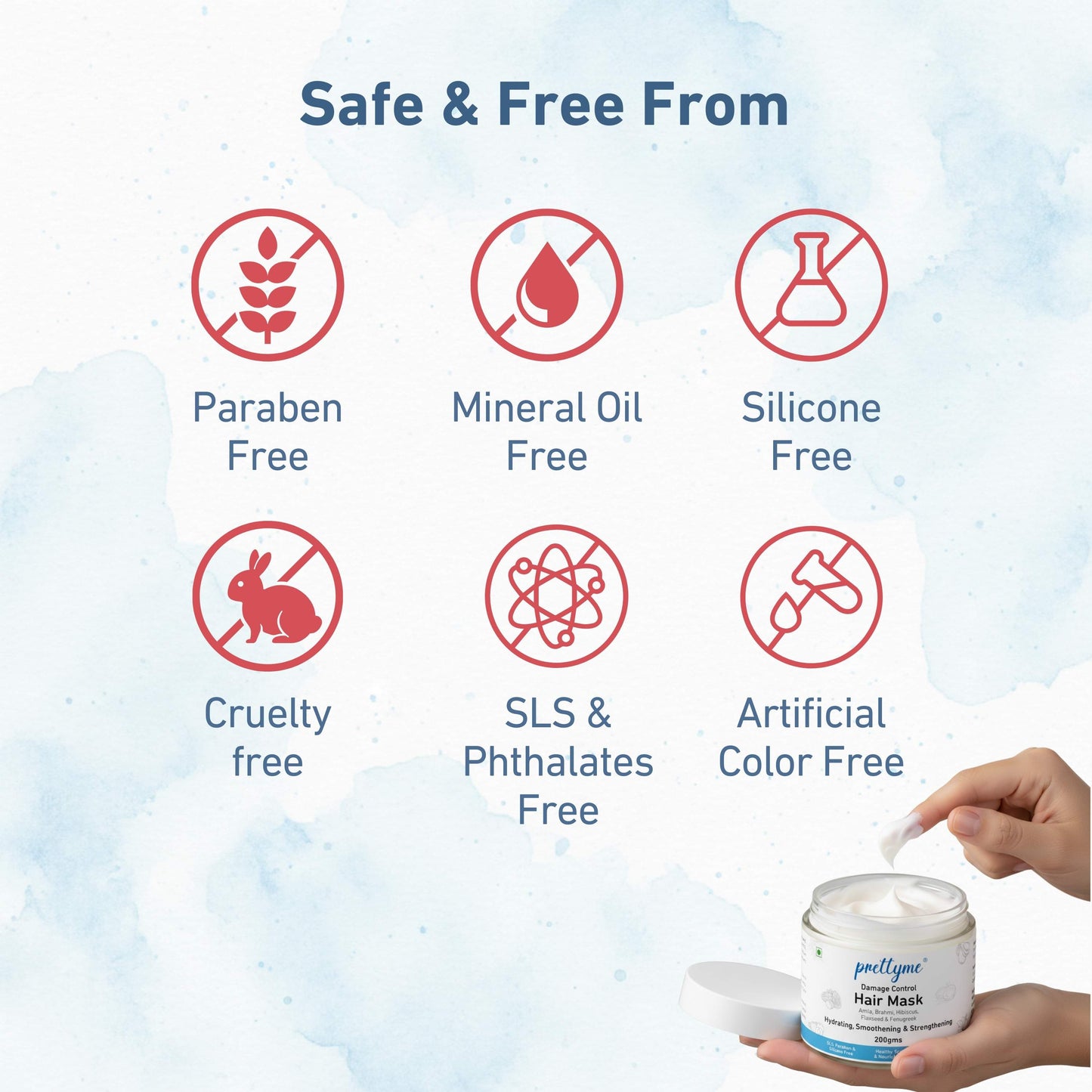 Damage Control Hair Mask | Hydrating & Strengthening with Amla, Hibiscus & Avocado - All Hair Types - 200g