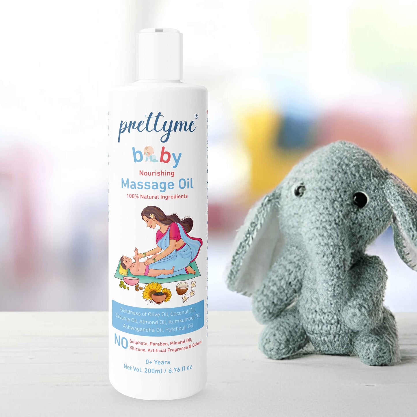 Prettyme Nourishing Baby Massage Oil For Newborns With Natural Olive, Coconut & Almond Oil