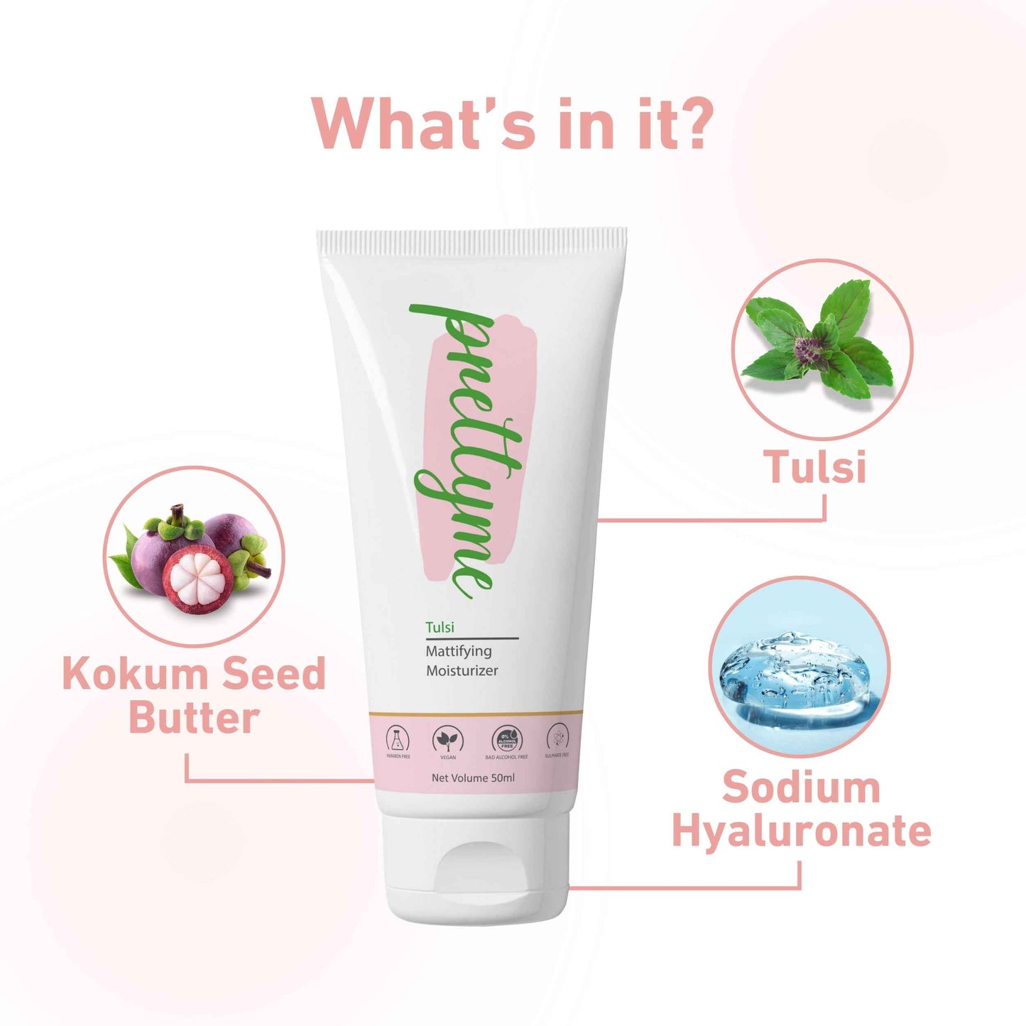 Prettyme Tulsi Oil Free Mattifying Moisturizer for Oily Skin