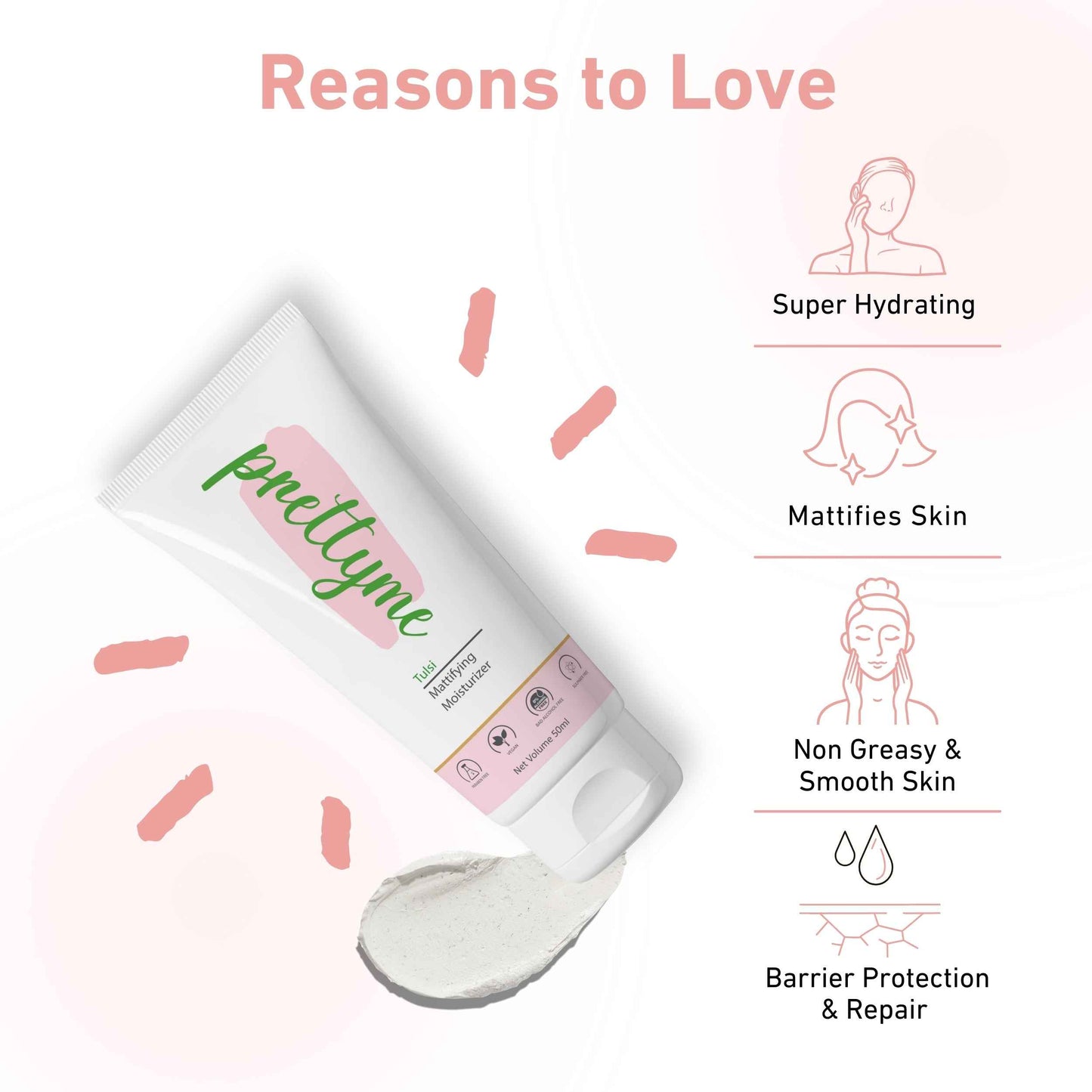 Prettyme Tulsi Oil Free Mattifying Moisturizer for Oily Skin
