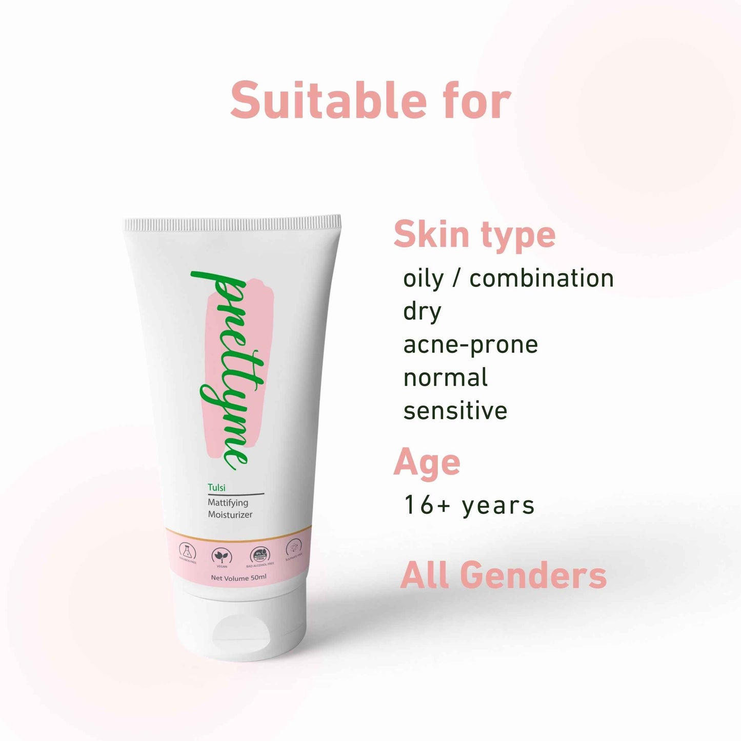 Prettyme Tulsi Oil Free Mattifying Moisturizer for Oily Skin