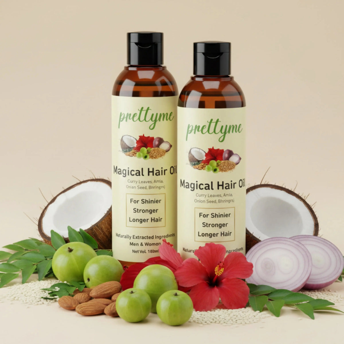 Prettyme Herbal Hair Oil For Men & Women Control Hair Fall & Hair Growth
