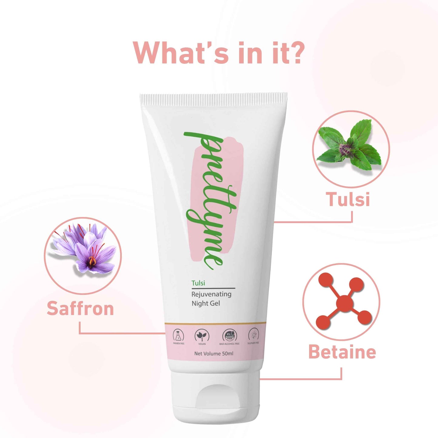 Prettyme Tulsi Rejuvenating Night Cream For Glowing Skin & Radiance