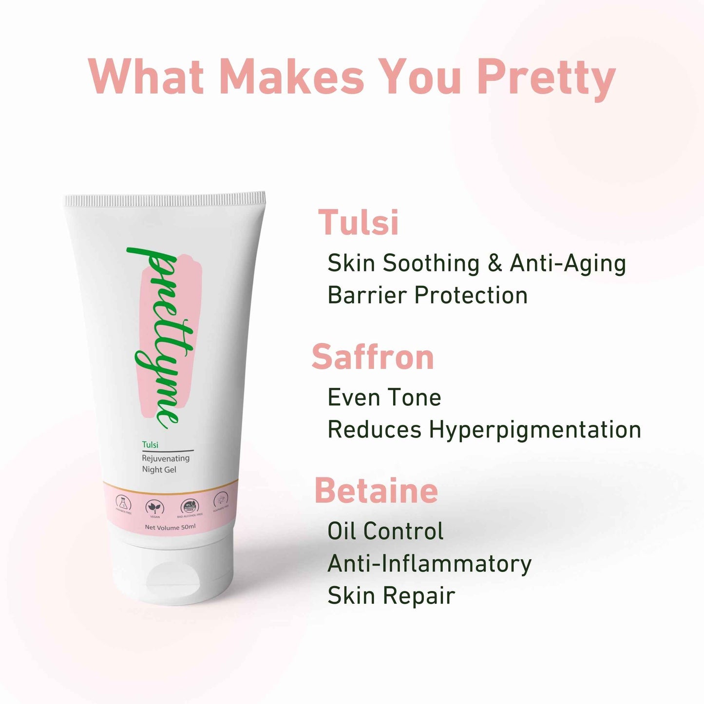 Prettyme Tulsi Rejuvenating Night Cream For Glowing Skin & Radiance