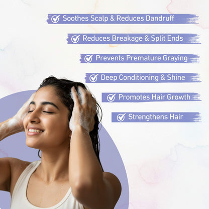 Prettyme Hair Care Shampoo - Amla, Rosemary & Rice Protein for Hair Fall & Dandruff | Paraben & Sulphate Free - 250ml