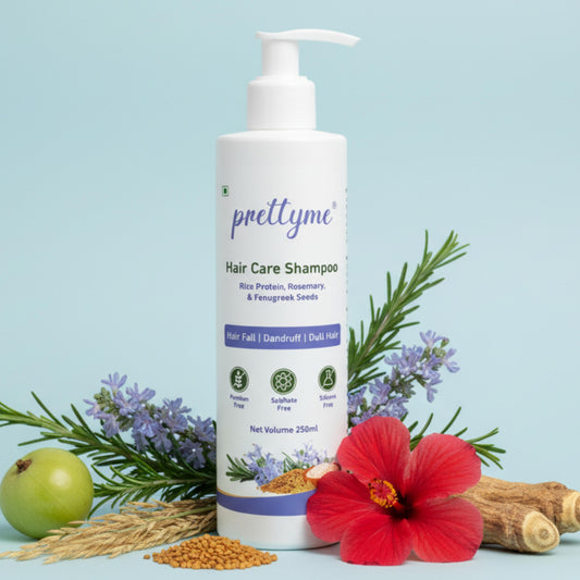 Prettyme Hair Care Shampoo - Amla, Rosemary & Rice Protein for Hair Fall & Dandruff | Paraben & Sulphate Free - 250ml