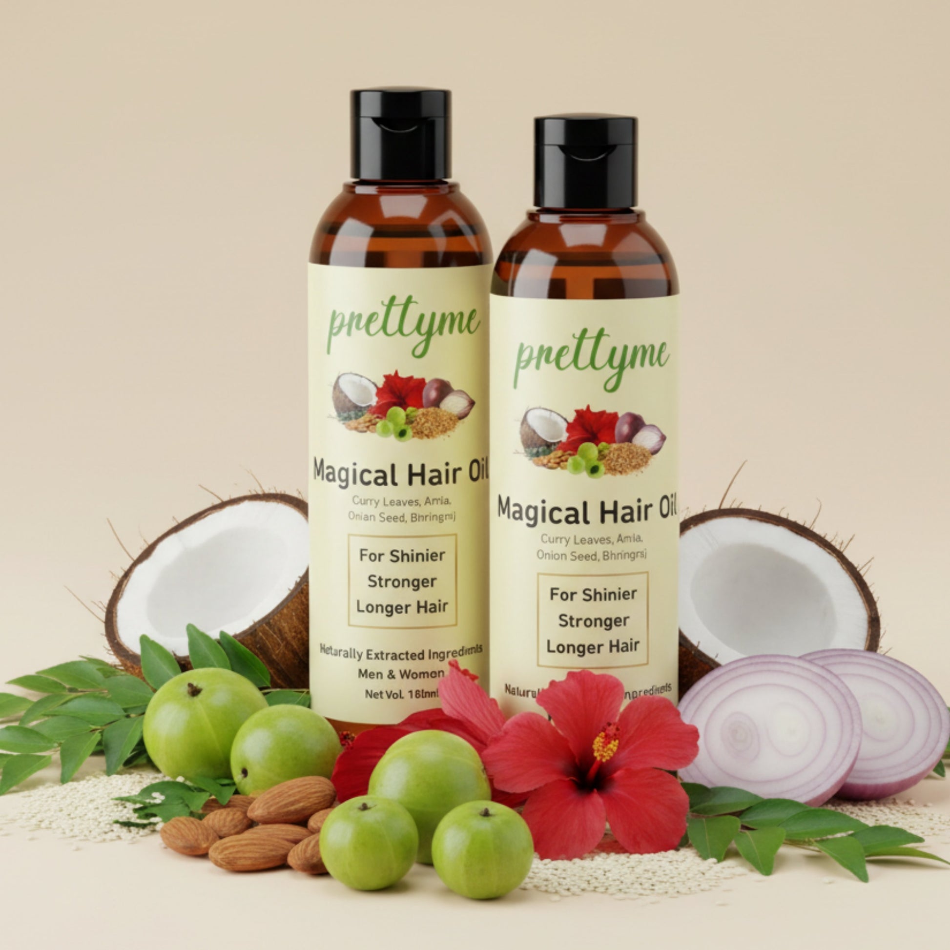 Prettyme Herbal Hair Oil For Men & Women Control Hair Fall & Hair Growth