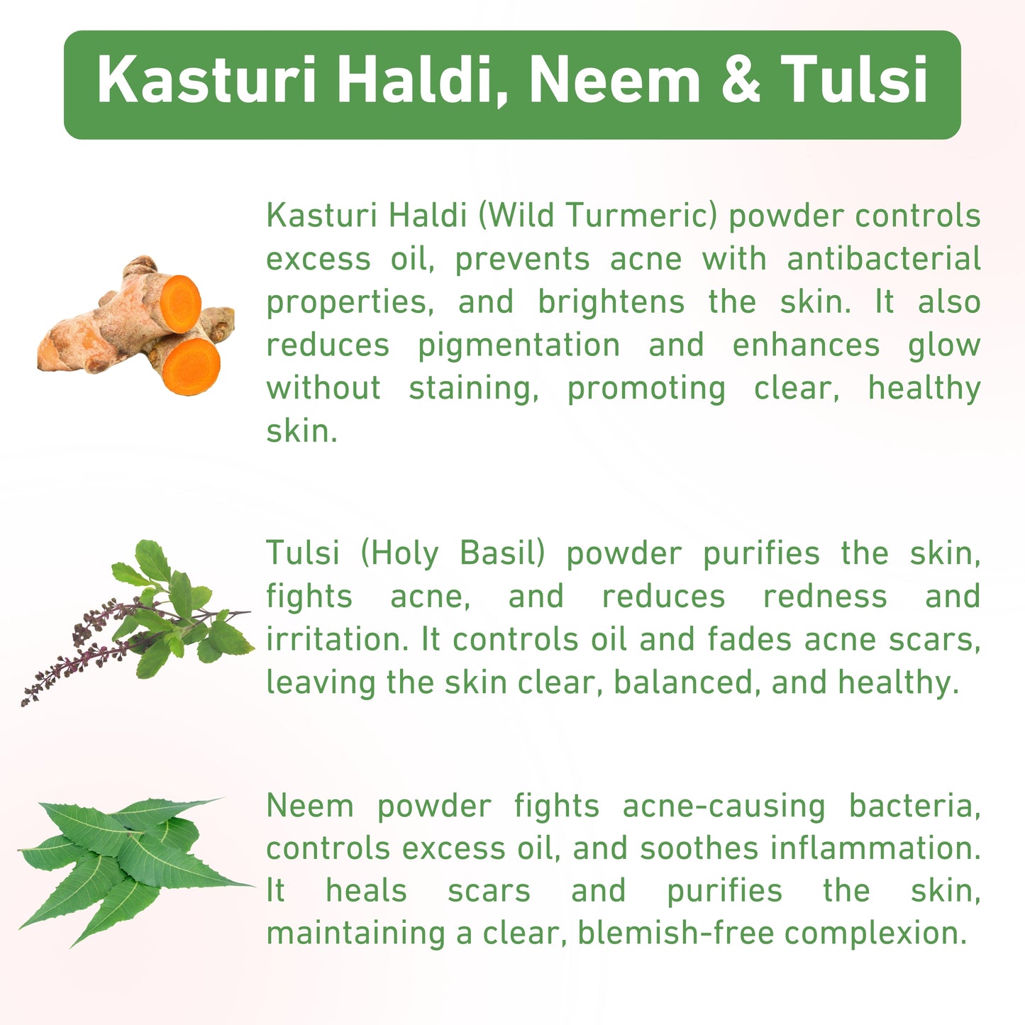 natural powder face pack for acne-prone and pimple-prone skin, reduces blemishes, controls excess oil, and soothes irritated skin with organic ingredients